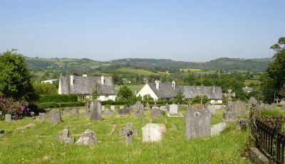 view across the cemetery behind St Michael's Church