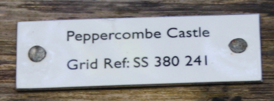 Peppercombe Castle plaque