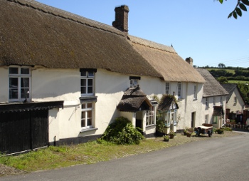 Cottages on the east side of The Square, Chittlehampton