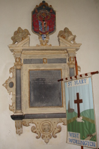 memorial plaque to Sir Thomas Stucley in West Worlington church